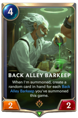 alley barkeep Legends of Runeterra